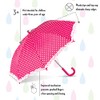 ShedRain Pink Polka Kids Umbrella - Pinch-Proof, Easy Grip Handle