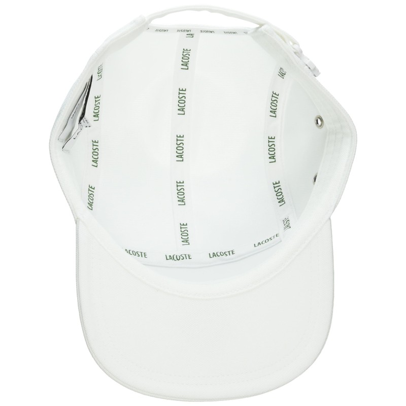 Lacoste Men's Organic Cotton Piqué Cap, Blanc, Small