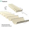 SunnyRoyal Beige 3'x12' Waterproof Pergola Shade Cover Retractable Sun Shade