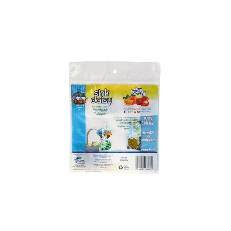 Compac Sink Daisy Scented Kitchen Sink Strainer infuses & Freshens