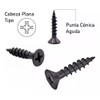 Pijas Para Madera Multiusos Trabajos Carpinteria, Tornillo Aglomerado Negro Fosfatado