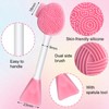 MUiiGOOD 2pcs Silicone Face Scrubber Round Pads Face Mask Brush