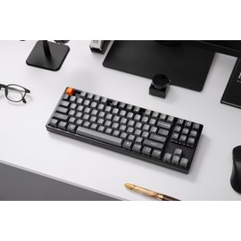Keychron K8 Max QMK Wireless Custom Mechanical Keyboard, RGB TKL 80% Layout Bluetooth 5.1/2.4G/USB-C Programmable, Super Banana Switch NKRO Gaming Keyboard for Mac/Windows/Gamers