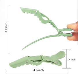 Ondder 14 Pcs Green Hair Clips for Sectioning and Styling - Larger Salon Pro Clips for Barber Coloring, Cutting - Hair Accessories for Women and Men
