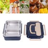 MOUMOUTEN Electric Lunch Box, Stainless Steel Food Warmer Lunch Box,