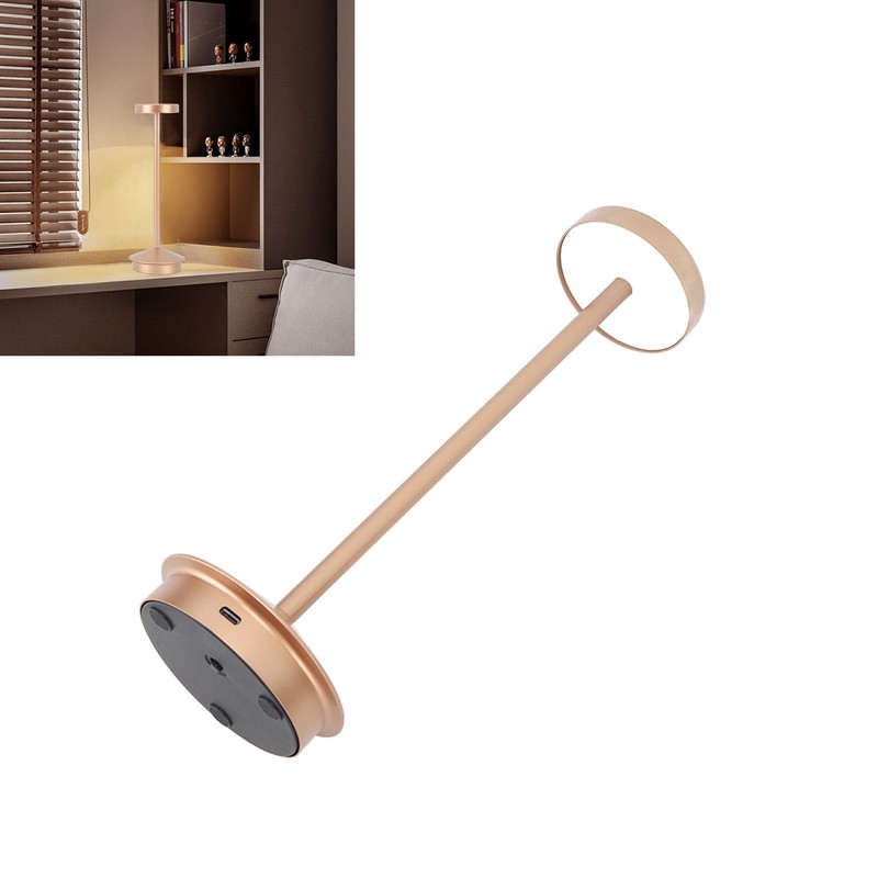 Rechargeable LED Table Lamp 2000mAh Cordless Battery Operated Metal Bedside