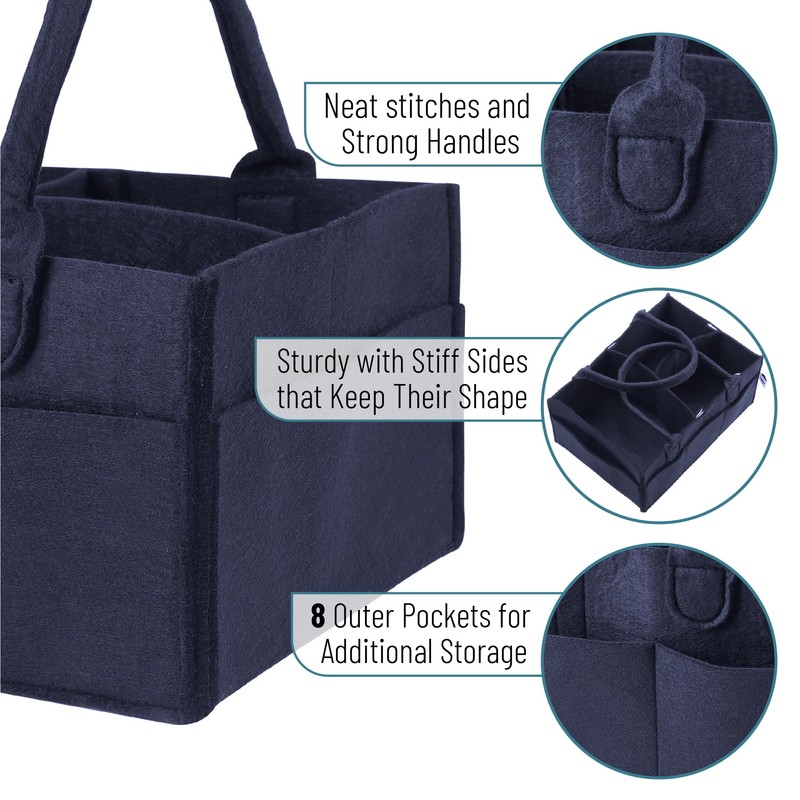Mr. Pen- Baby Diaper Caddy Organizer, Navy Blue, Diaper Organizer,