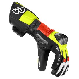 Berik Zoldar Motorcycle Gloves, Black/Red/Yellow, XS