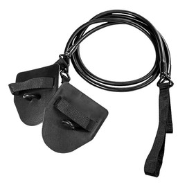 Laroal Land Swimming Trainer With Hand Paddles Resistance Rope Pull Band Fitness Detachable Elastic Band For Improving Arm Strength（Black 60 Lbs）