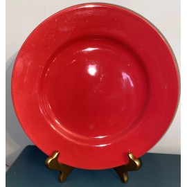 Mainstays Home Cherry Red Set of (4) 10” Luncheon Plates NEW