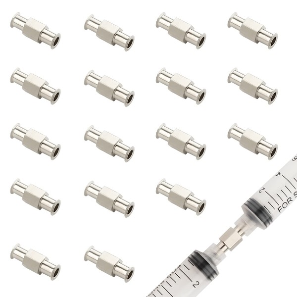 10pcs Luer Lock Adapter Coupler, Luer Lock Syringe Adapter Nickle