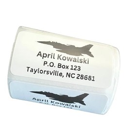 Custom Stickers, Fighter Jet Return Address Labels, Address Stickers, Several Designs, 2x1 inch labels, Several Font Choices
