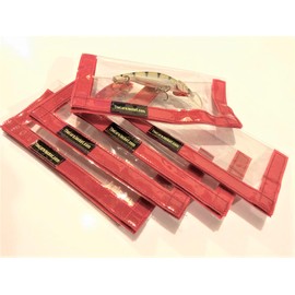 The Lure Jacket 5-Pack Angler Size 8" L x 8" W w/5 Color Options Keeps Children, Pets and Fishermen Safe from Sharp Hooks! Clear PVC with Stronger 3/4" Hook & Loop - Value!