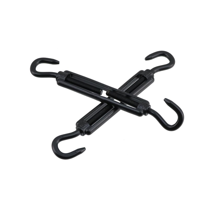 Nicerity 4 Pcs M5 Adjustable Hook and Eye Turnbuckle Black