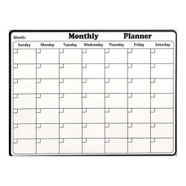 Elegante Pizarra Magnética Con Calendario De Borrado En Seco