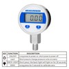MEASUREMAN 2-1/2" dial, Digital Hydraulic Industrial Pressure Gauge with 1/4"
