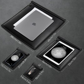 Fireproof & Waterproof Faraday Bag, 4 Counts/set Electromagnetic Pulse Anti-signal Blocker,  Waterproof Pouch Storage Bag for Car Keys, Credit Cards, Mobile Phones, Tablets