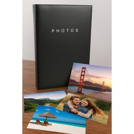 Photo Flip Album Black – Traditional 6x4 Photograph Album with 40 Pockets Holds 80 Photos – Classic Photo Storage Book for Memories, Weddings, Birthdays & Gifts – Multipack Options Available (1)
