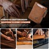 Sevitini Men's Leather Wallet, Genuine Leather Wallet with RFID Protection,