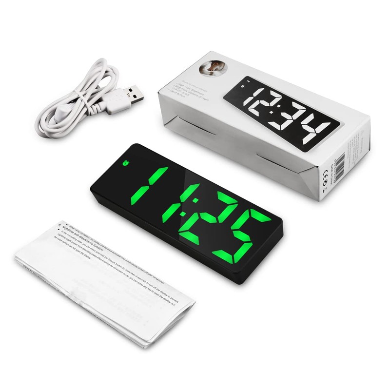 ORIA Digital Alarm Clock, Small Desk Clock, Led Alarm Clock