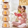 Kinembold Small Rotating Bookshelf, 2 Tier Revolving Bookcase 360 Display