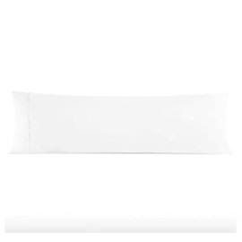 (50cm x 150cm , White) - Egyptian Luxury Soft Brushed Microfiber Body Pillow Pillowcase - Hypoallergenic Non-Zippered Hotel Quality Body Pillow Cover - 50cm x 150cm - White