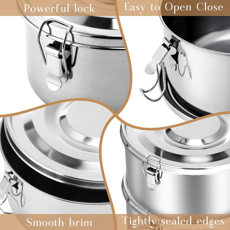 6 Pcs Stainless Steel Bento Box Bulk, 6 Sizes