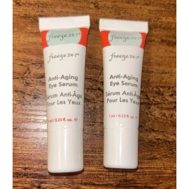 Freeze 24-7 AntiAging Eye Serum 0.23 fl oz / 7 ml Travel Size 2 Packs NEW