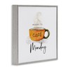 Stupell Industries Because It's Monday Mug Gray Framed Giclee Art
