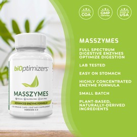 MassZymes - Premium Digestive Enzyme Supplement for Women and Men - Most Potent Enzyme Formula on The Planet - Now with AstraZyme (120 Capsules)