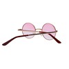 OWL Round Pink Gradiant Sunglasses Metal Frame Hippie Sunglasses UV400