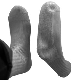 Dress Cici Half Crew Cushioned Socks for Men, 90% Cotton Quarter Sports and Winter Socks (6 Pack: 2Black+2Grey+2White)