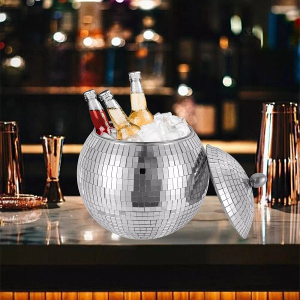 Disco Ice Bucket Washable Drink Bucket Beverage Ice Bucket Storage