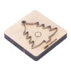 Leather Cutting Die Christmas Tree Alloy Steel and Birch Wood