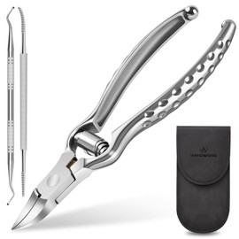 Podiatrist Ingrown Toenail Clippers for Thick Nails, Heavy Duty Toenail Clippers for Seniors with Long Handle, Professional Angled Slanted Nail Clippers for Men, Women, Adult, 3PCS