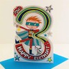 Rachel Ellen Boy Age 3 Happy Birthday Card - Superhero