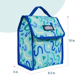 Wildkin Kids Insulated Lunch Bag – Reusable, Ideal for Hot/Cold Snacks, School & Travel - Confetti Blue