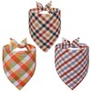 Agroon Fall Dog Bandanas Small 3PCS, 6 Pattern Thanksgiving Scarf