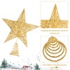 Dadabig Christmas Tree Topper Star, Christmas Tree Glitter Decoration, (Gold)