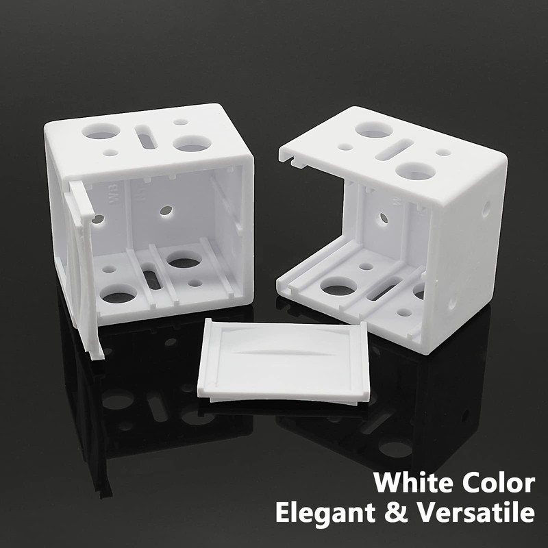 Waziaqoc 12PCS Plastic Blind Brackets, 1 Inch White Low Profile