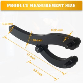 ADLMPW Heavy Spanner Wrench, Adjustable Gland Nut Wrench, Equipped with 1/4", 5/16", and 3/8" Pins, Gloves and Towels, Forged from Hardness Manganese Steel, for Removing Hydraulic Cylinders