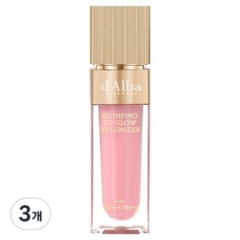 d'Alba Plumping Lip Glow Mood Volumizer, 3 pieces, 5ml, Peevble Pink / 달바 플럼핑 립 글로우 무드 볼류마이저, 3개, 5ml, 피블 핑크