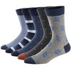 Ueither Men's Fun Dress Socks Colorful Funky Patterned Cotton Crew