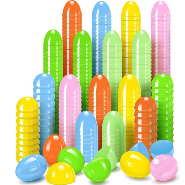 CCINEE Plastic Easter Eggs 2.36 Inch Bright Color Empty Eggs for Easter Gift Filler 72pcs