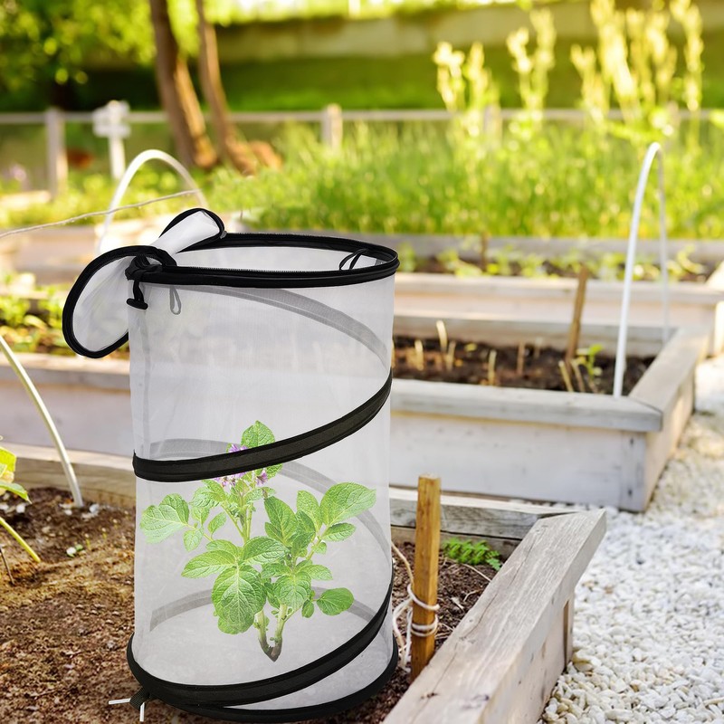 4 Pcs Pop Up Insect Barrier Plant Cover Net, 19.6"