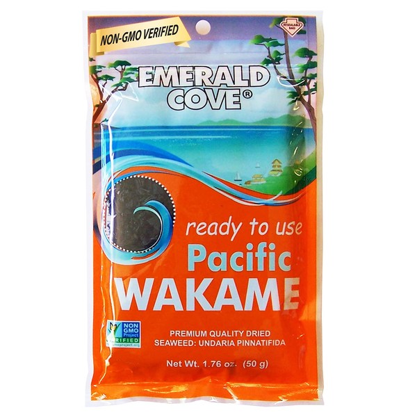 Emerald Cove Silver Grade Wakame (Dried Seaweed), 1.76-Ounce Bags (Pack of 6)