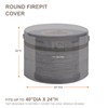 PATIOASIS Waterproof Fire Pit Cover Round 40''d x 24''h Grey