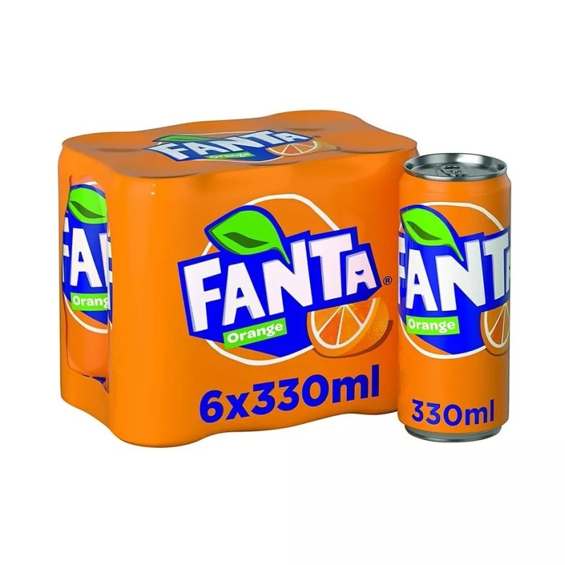 Fanta European FANTA Orange Soda Soft Drink- 6pack 330ml/each With