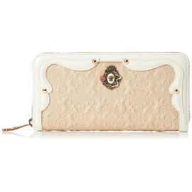 Anna Sui Serpan 316111-69 Women's Round Long Wallet, Gold, gold