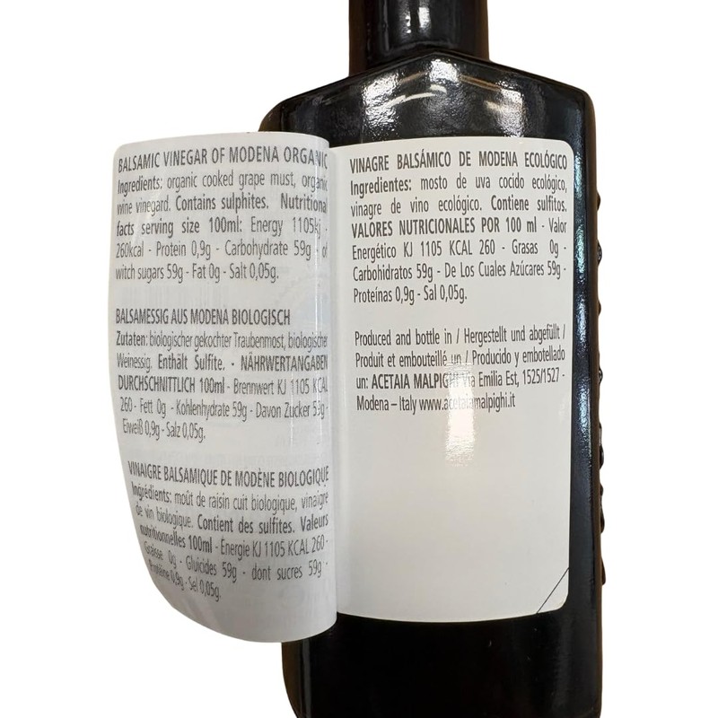 ORGANIC Balsamic Vinegar of Modena (Italy) IGP - 1 bottle